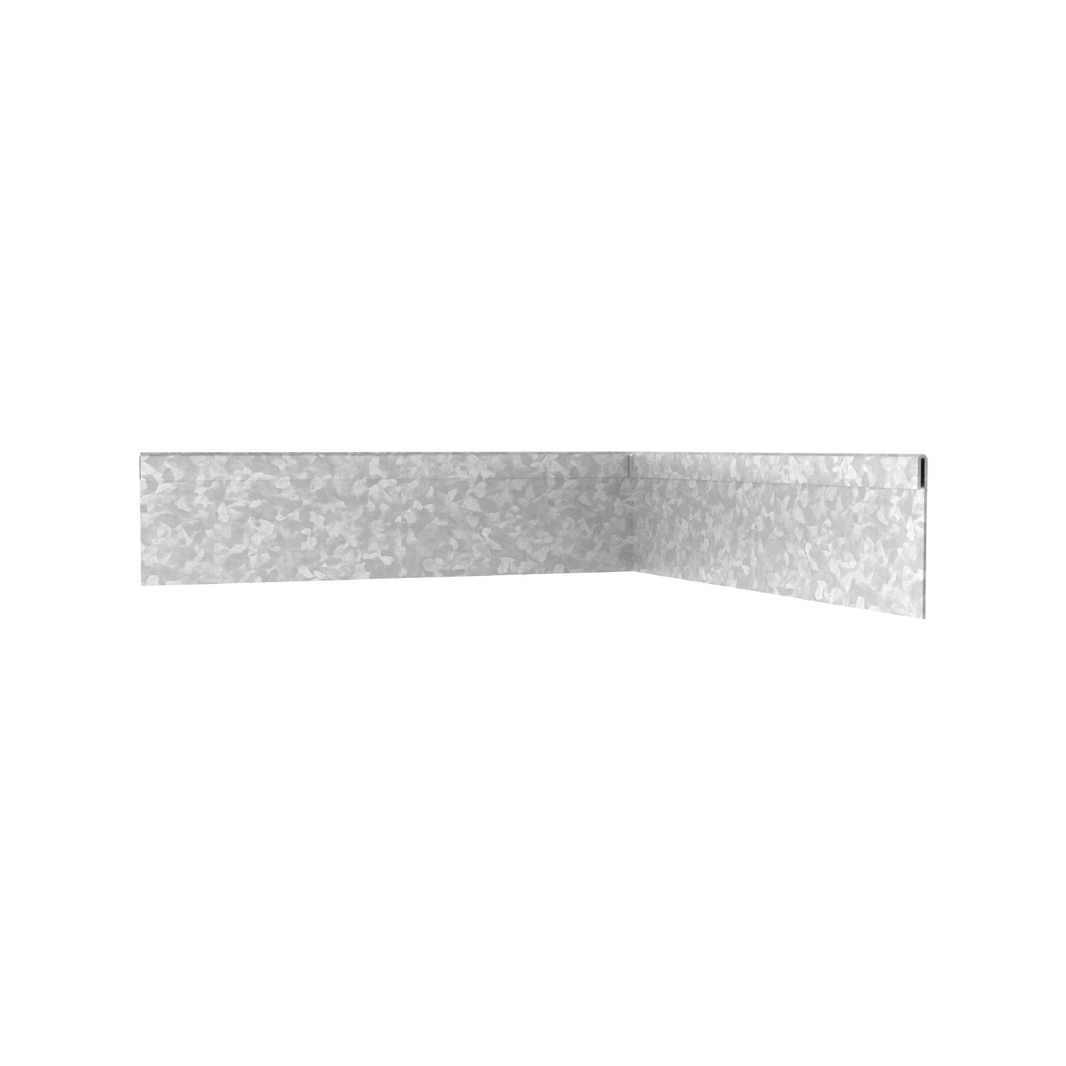 Galvanised Steel Corner Inside 75mmH x 610mmW - 1.60mm Gauge