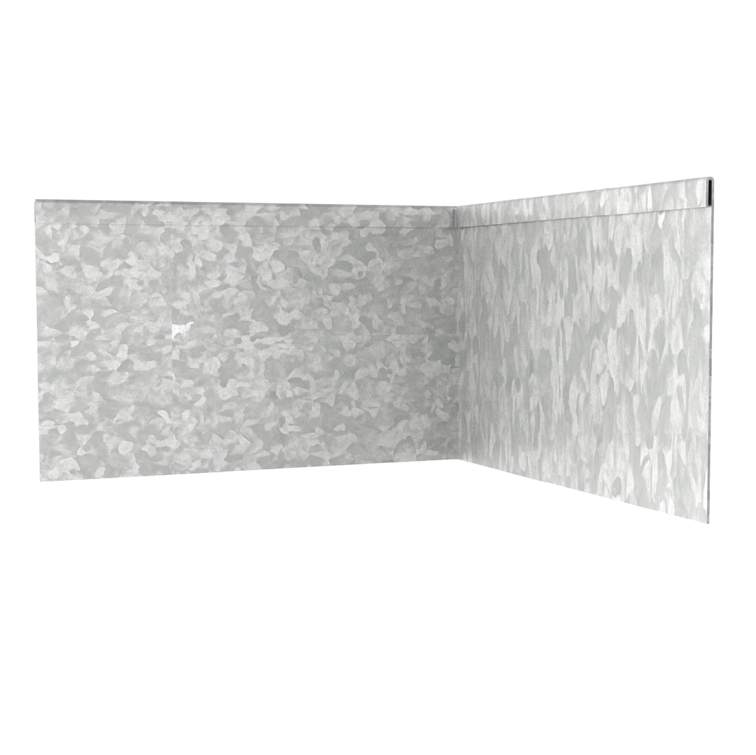 Galvanised Steel Corner Inside 185mmH x 610mmW - 1.60mm Gauge