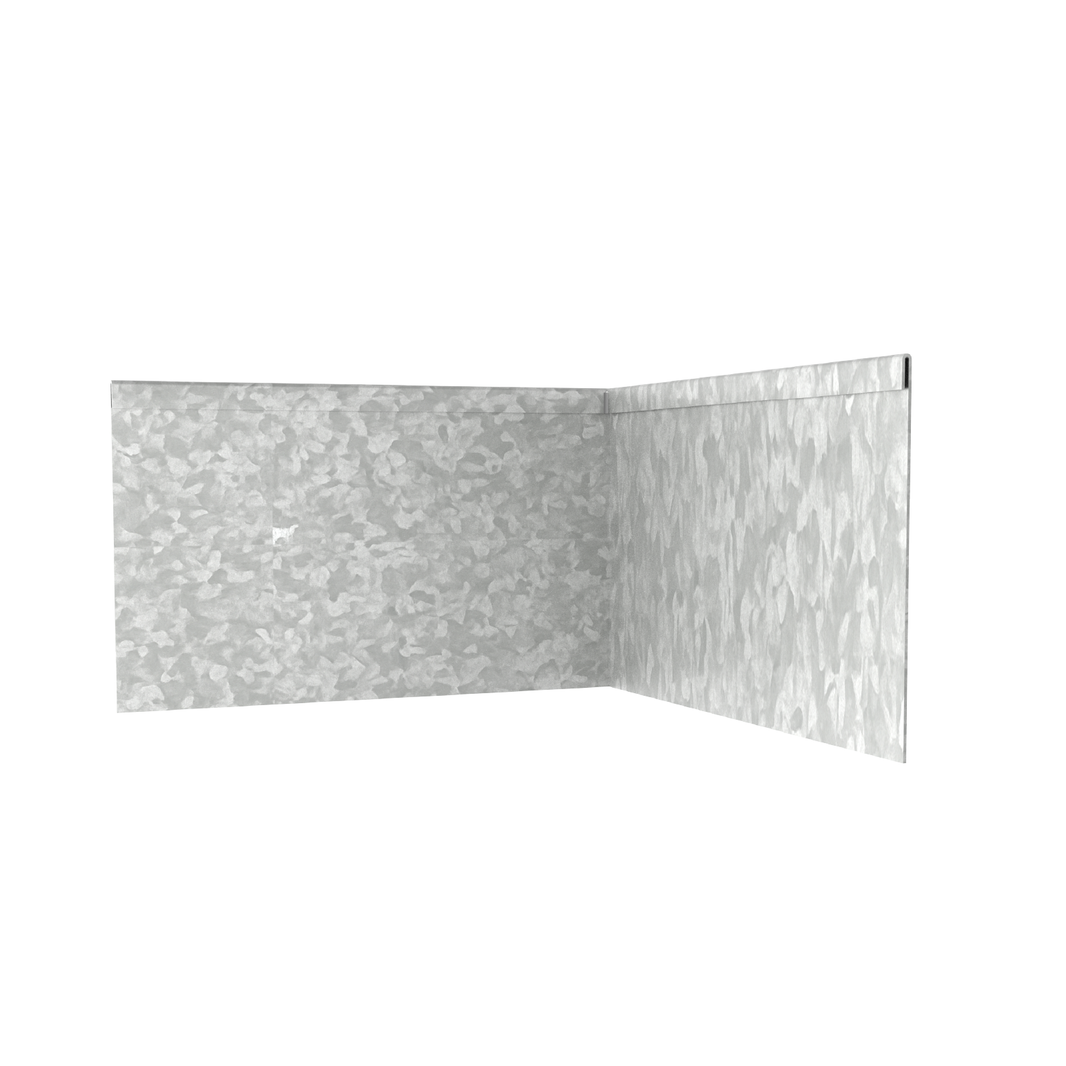 Galvanised Steel Corner Inside 185mmH x 610mmW - 2.50mm Gauge