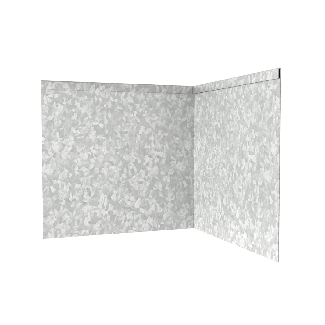 Galvanised Steel Corner Inside 290mmH x 610mmW - 2.50mm Gauge
