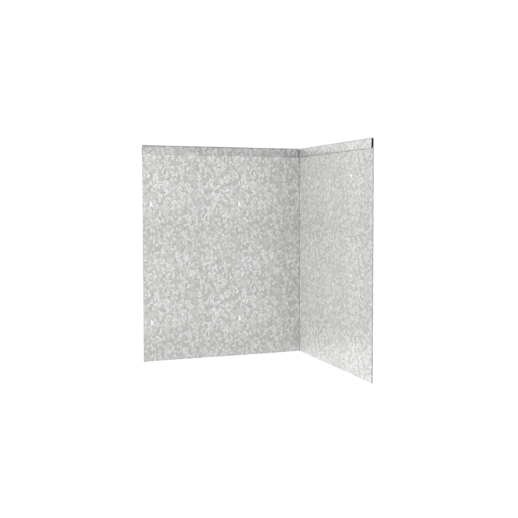 Galvanised Steel Corner Inside 390mmH x 610mmW - 2.50mm Gauge