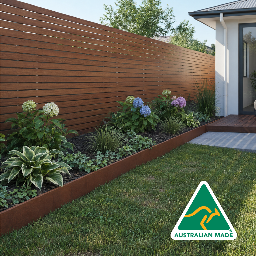 Corten Steel Garden Edging 230mmH x 2440mmW - 2.50mm Gauge