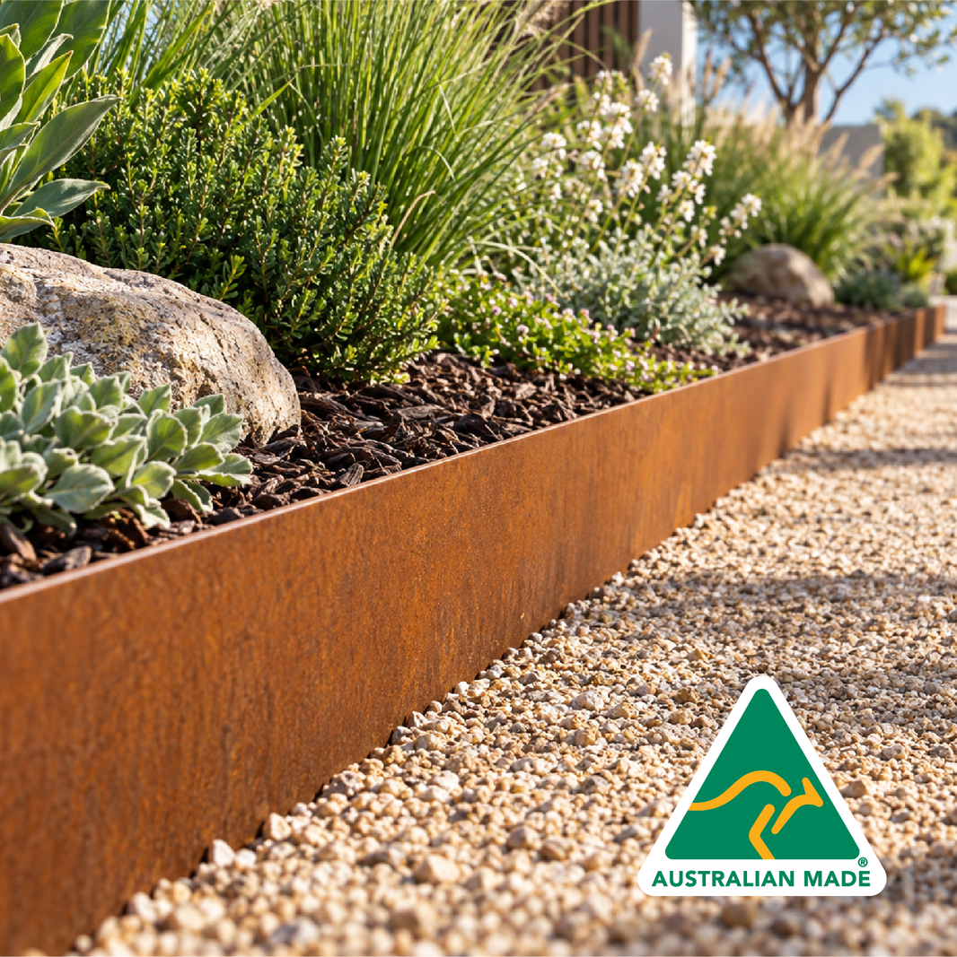 Corten Steel Garden Edging 290mmH x 2440mmW - 2.50mm Gauge