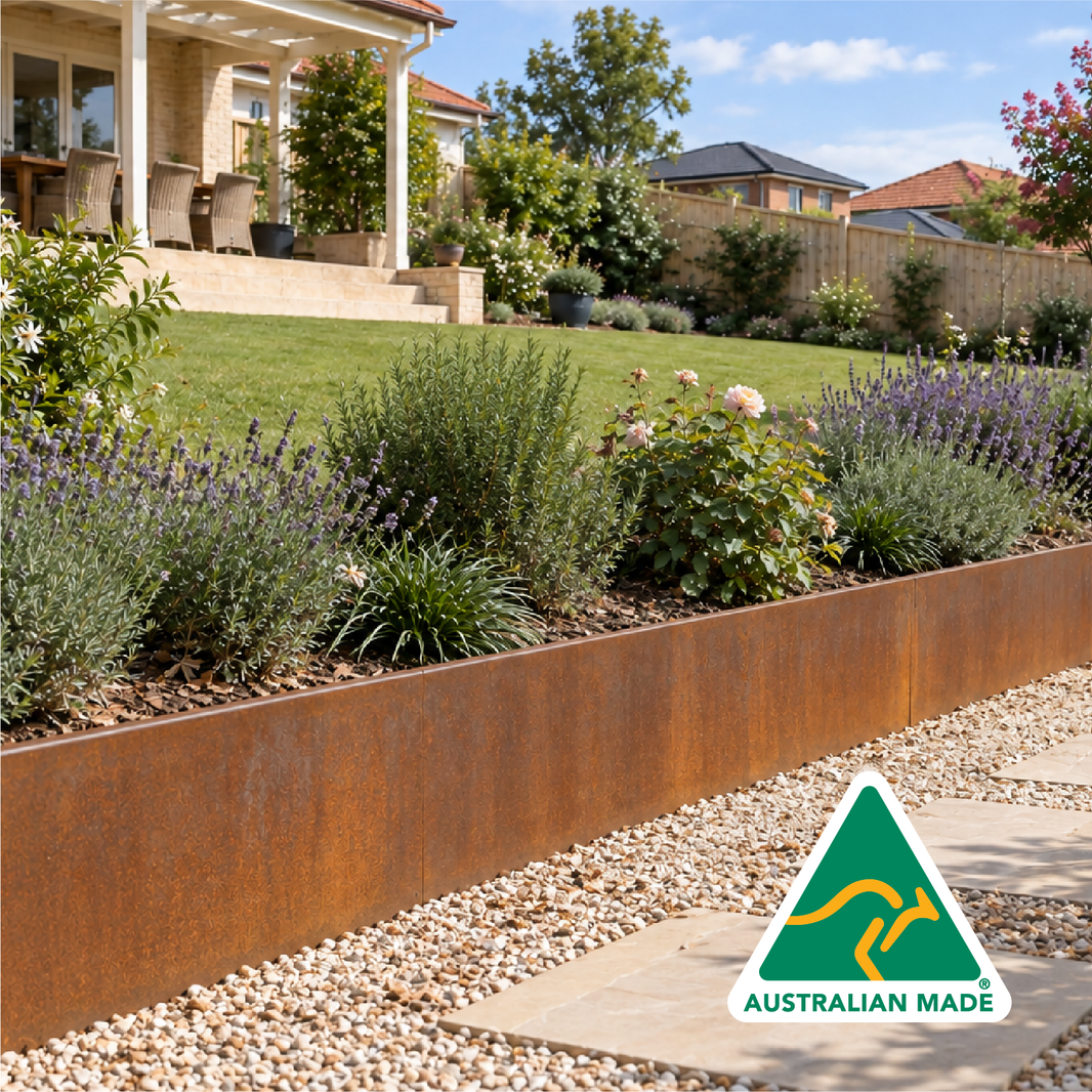Corten Steel Garden Edging 390mmH x 2440mmW - 2.50mm Gauge