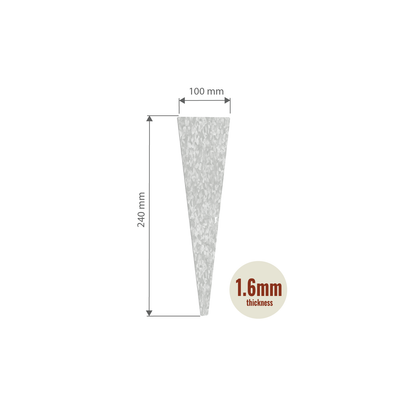Galvanised Steel Stakes 240mmH - 1.60mm Gauge