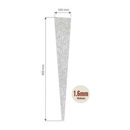 Galvanised Steel Stakes 400mmH - 1.60mm Gauge