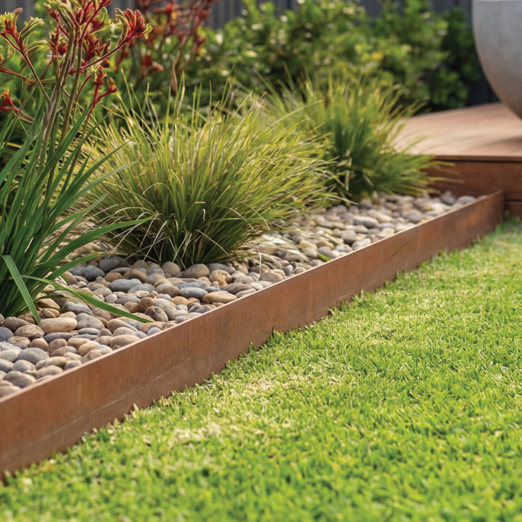 Corten Steel Garden Edging 150mmH x 2440mmW - 1.60mm Gauge