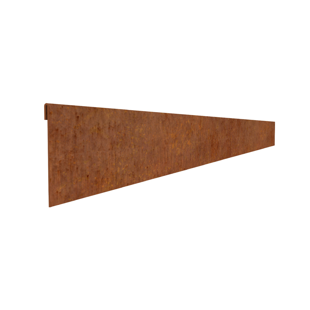 Corten Steel Garden Edging 100mmH x 2440mmW - 1.60mm Gauge
