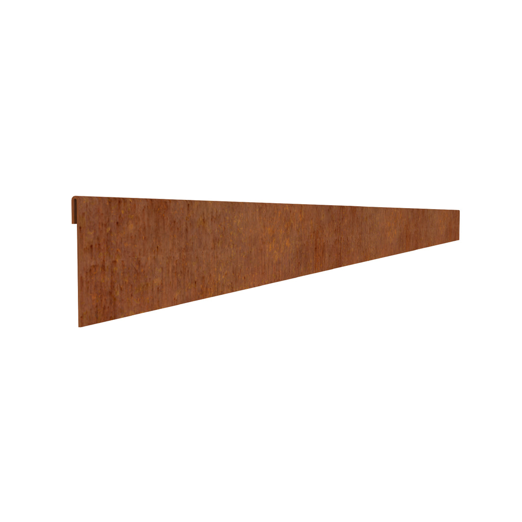 Corten Steel Garden Edging 75mmH x 2440mmW - 1.60mm Gauge